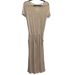 Flamingo Urban‎ Cream Short Sleeved Jumpsuit, Size Small, EUC